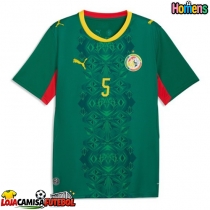 Camisa de Futebol Senegal Idrissa Gueye #5 Equipamento Secundário Mundo 2026 Manga Curta